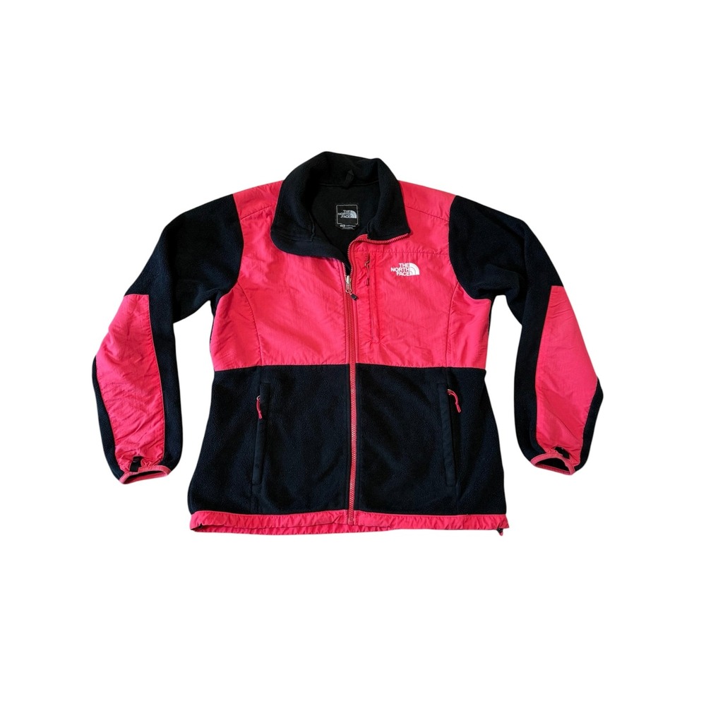 The North Face Denali Fleece Jacket Womens Large Pink Black Polartec Full Zip